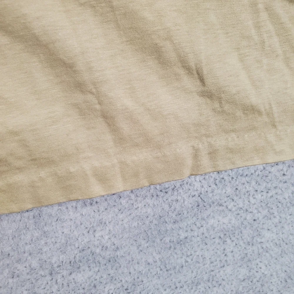 VINTAGE Chaps Ralph Lauren Men Polo Shirt Large Beige Single Stitch Logo READ